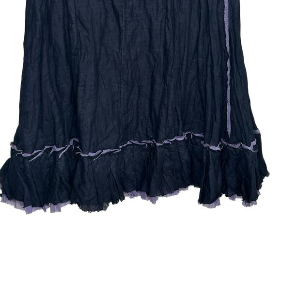 Gregory Parkinson Whimsigoth Ruffle Skirt Womens 6 Midi Fairy Boho Y2k Grunge - Picture 9 of 15